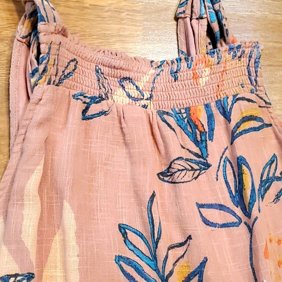 Free People BOHO printed pink blue floral Anita maxi sundress sleeveless.MEDIUM - Picture 9 of 13